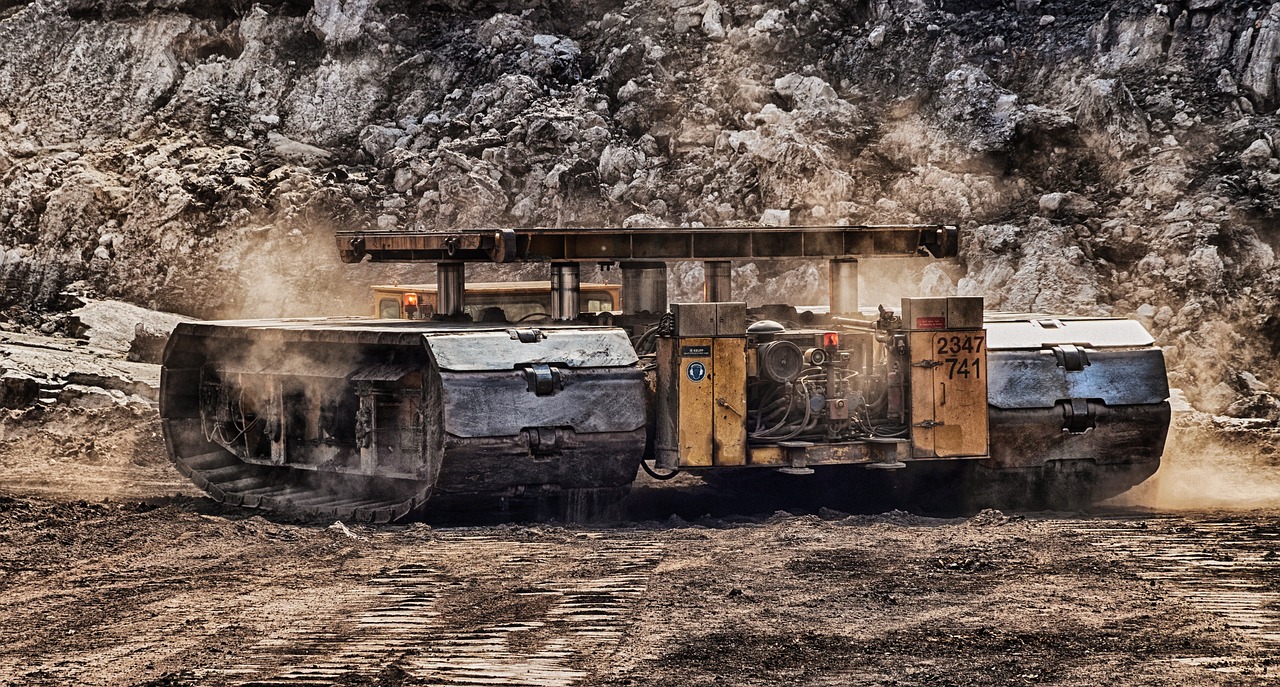 open pit mining, tracked vehicle, money-3556641.jpg