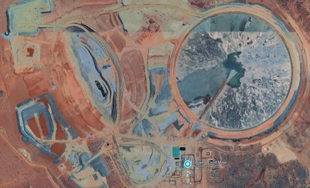 Gruyere Open Pit Aerial View